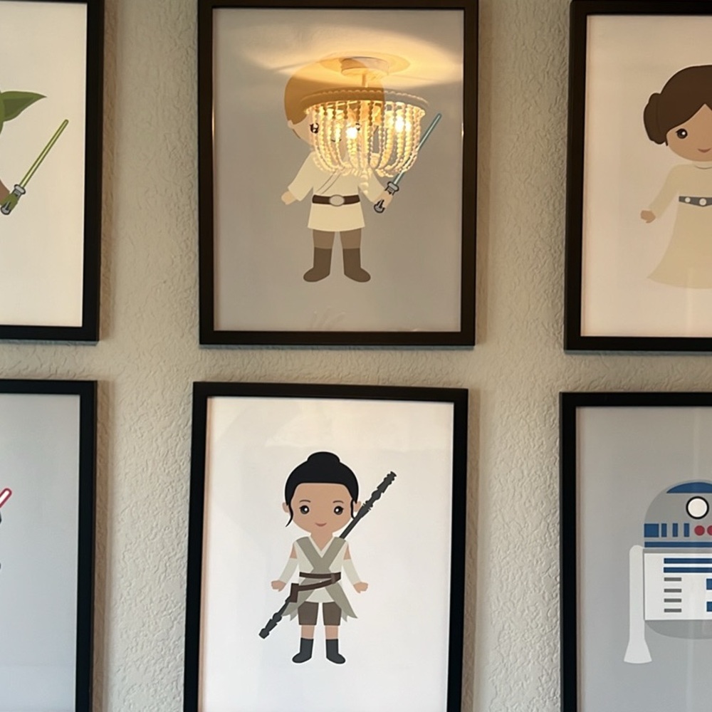 11x14 STARWARS Print baby version 6 in total Baby Luke Skywalker, Princess Leia